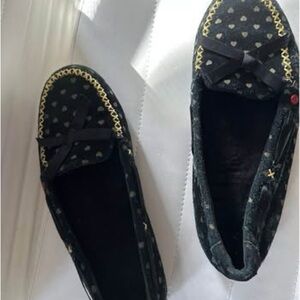 UGG Unicorn Women's Black Slippers with Gold Accents